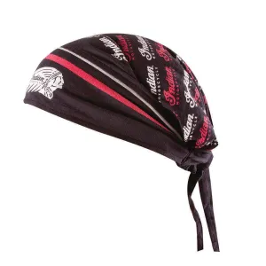 Headdress Logo Head Tie, Red/Black