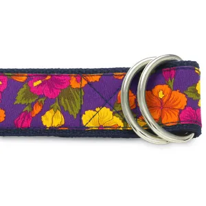 Hibiscus Garden - D-Ring Belts