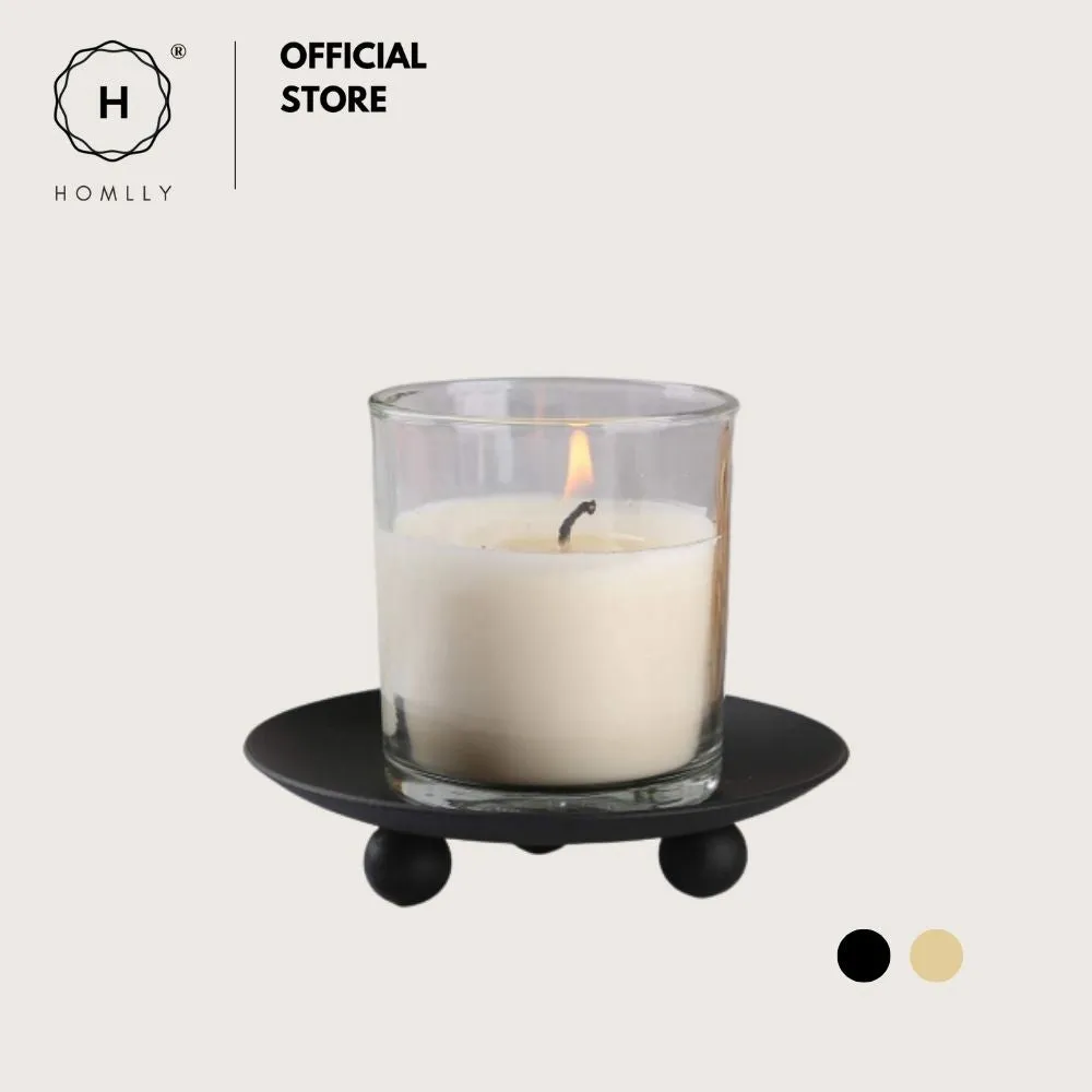 Homlly Decorative Iron Plate Candle Holder