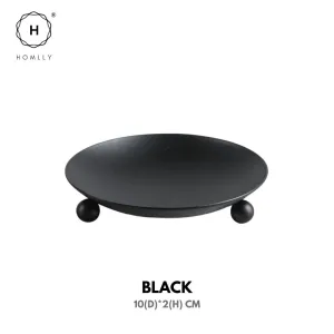 Homlly Decorative Iron Plate Candle Holder
