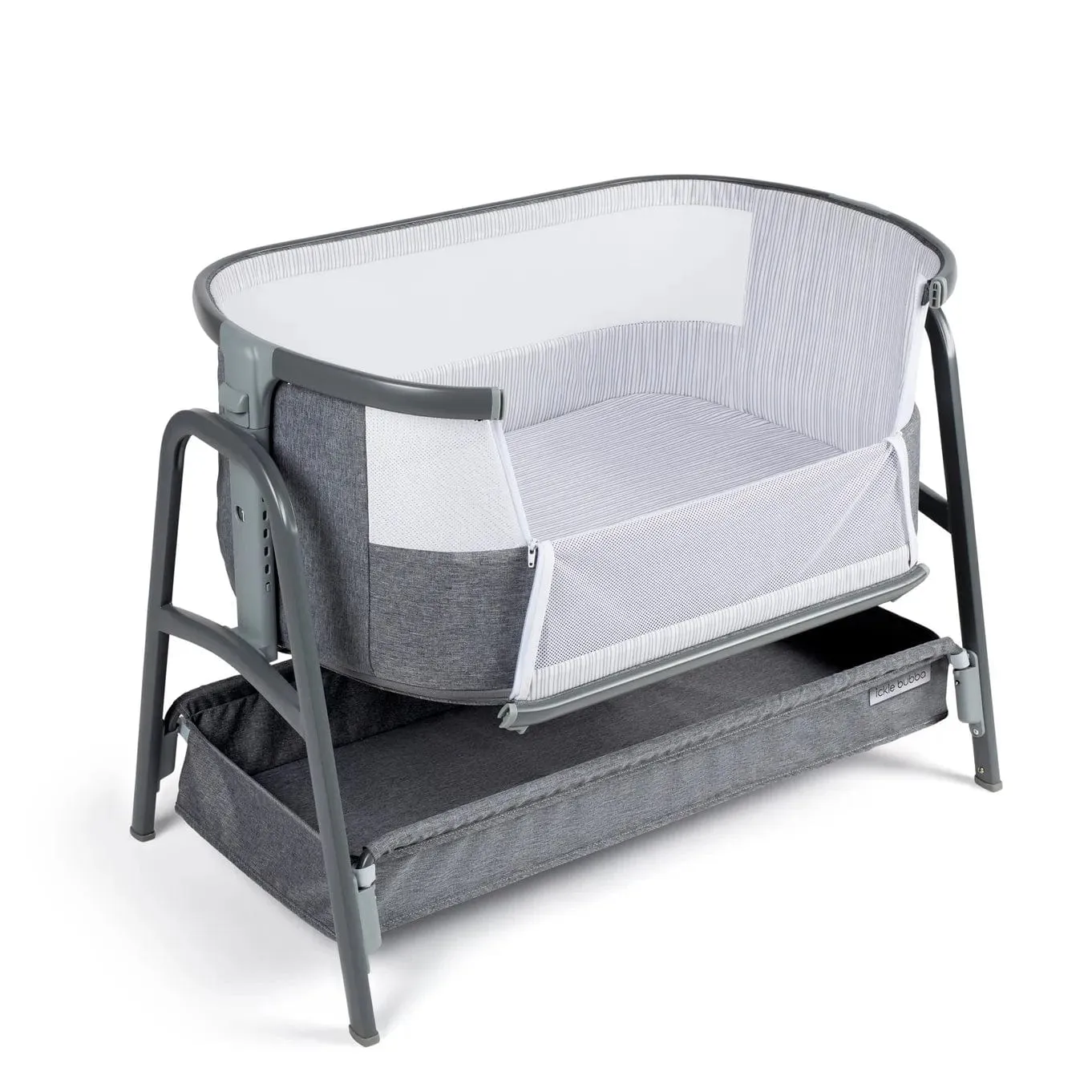 Ickle Bubba Bubba&Me Bedside Crib - Space Grey