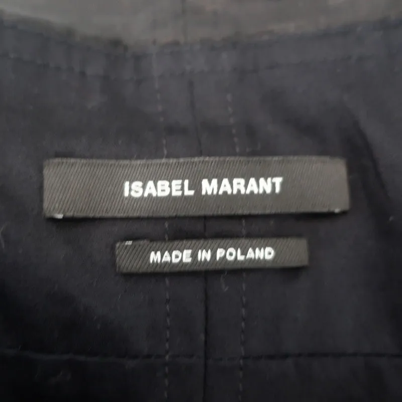 Isabel Marant Prika Obi Belt Black Cotton-Linen Size 36