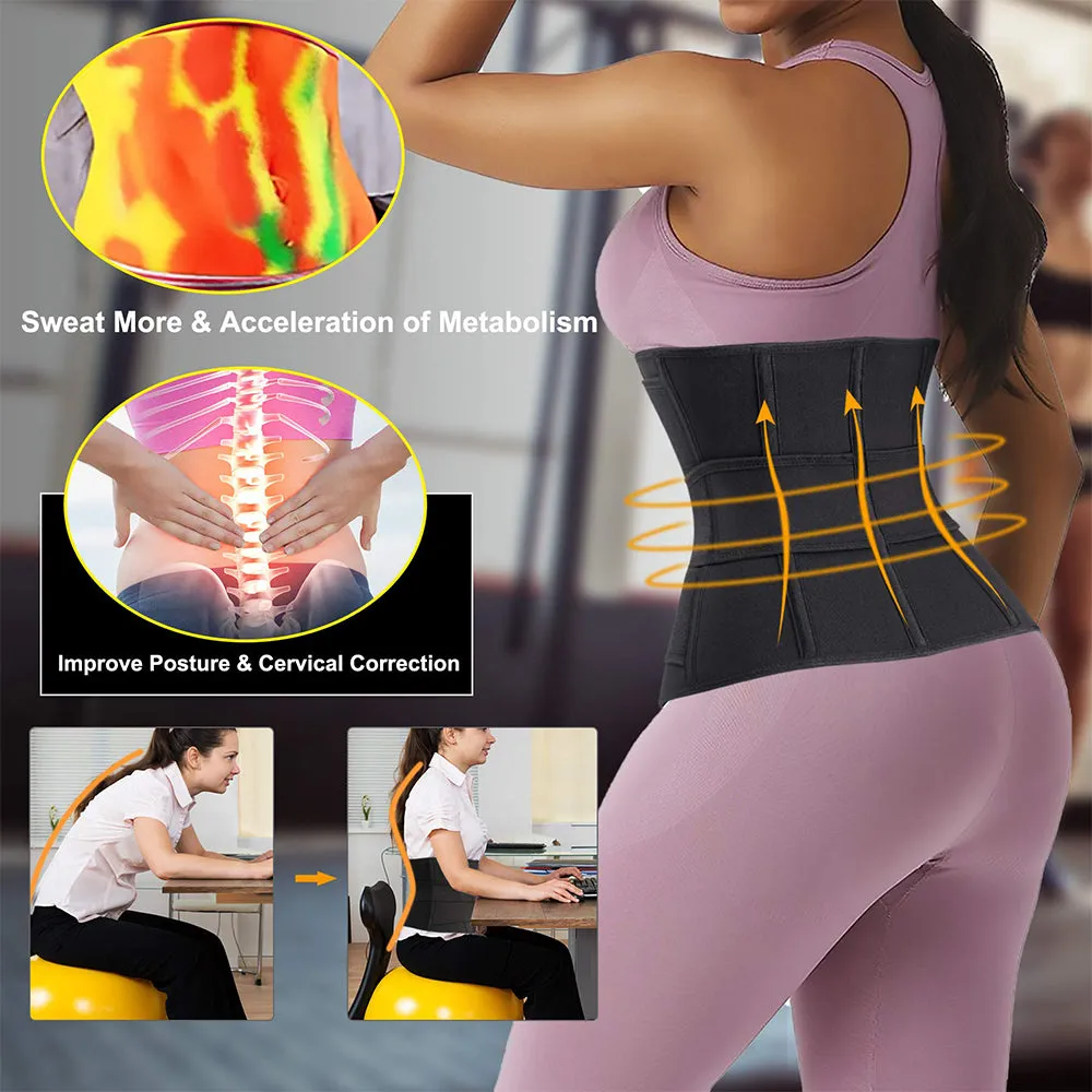 Junlan Women Workout Trimmer with Three Belts Control