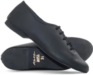 Katz Black Leather Suede Sole Jazz Shoes