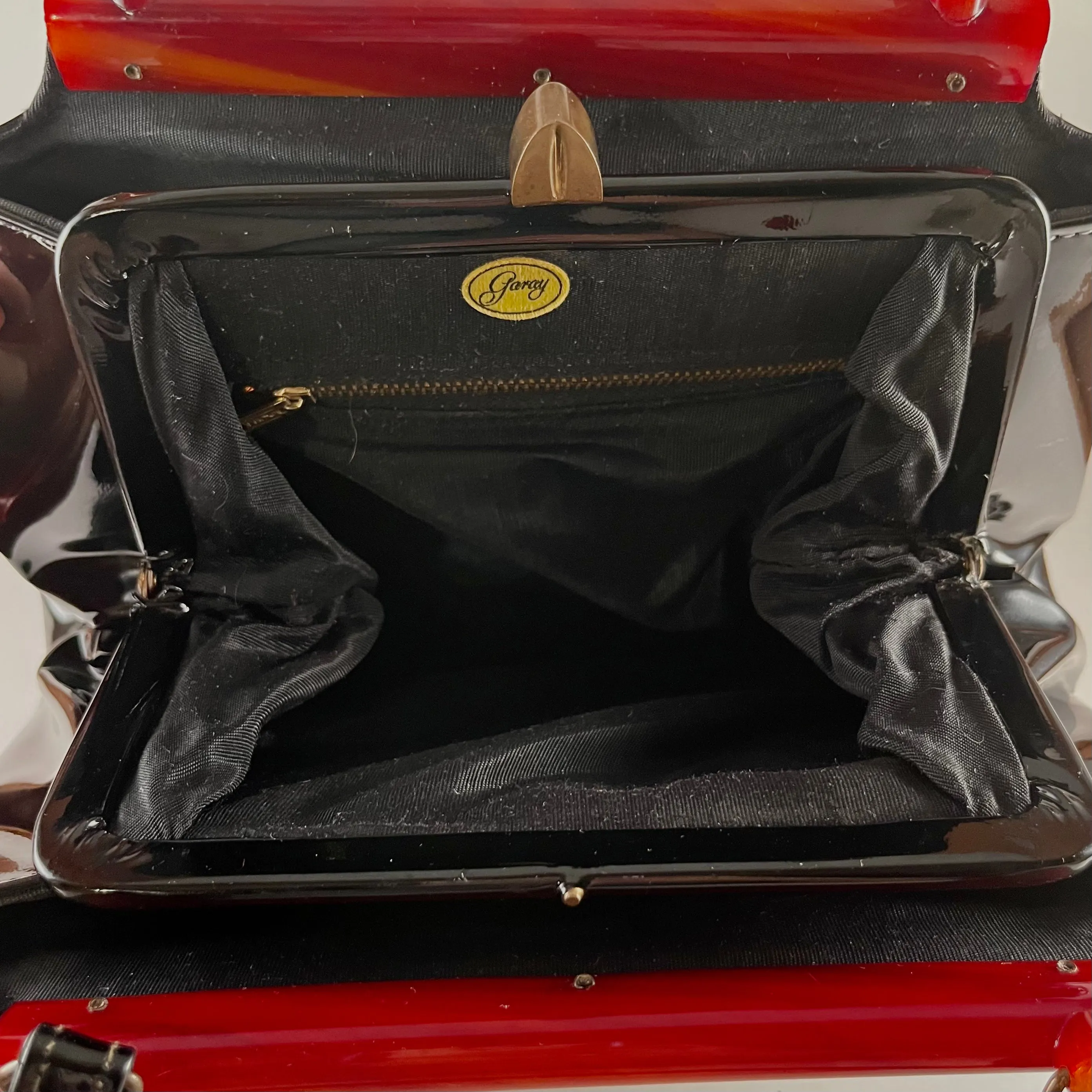 Late 50s/ Early 60s Garay Patent & Lucite Handbag