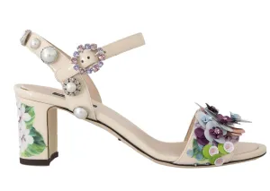 Leather Ortensia Crystal Sandals