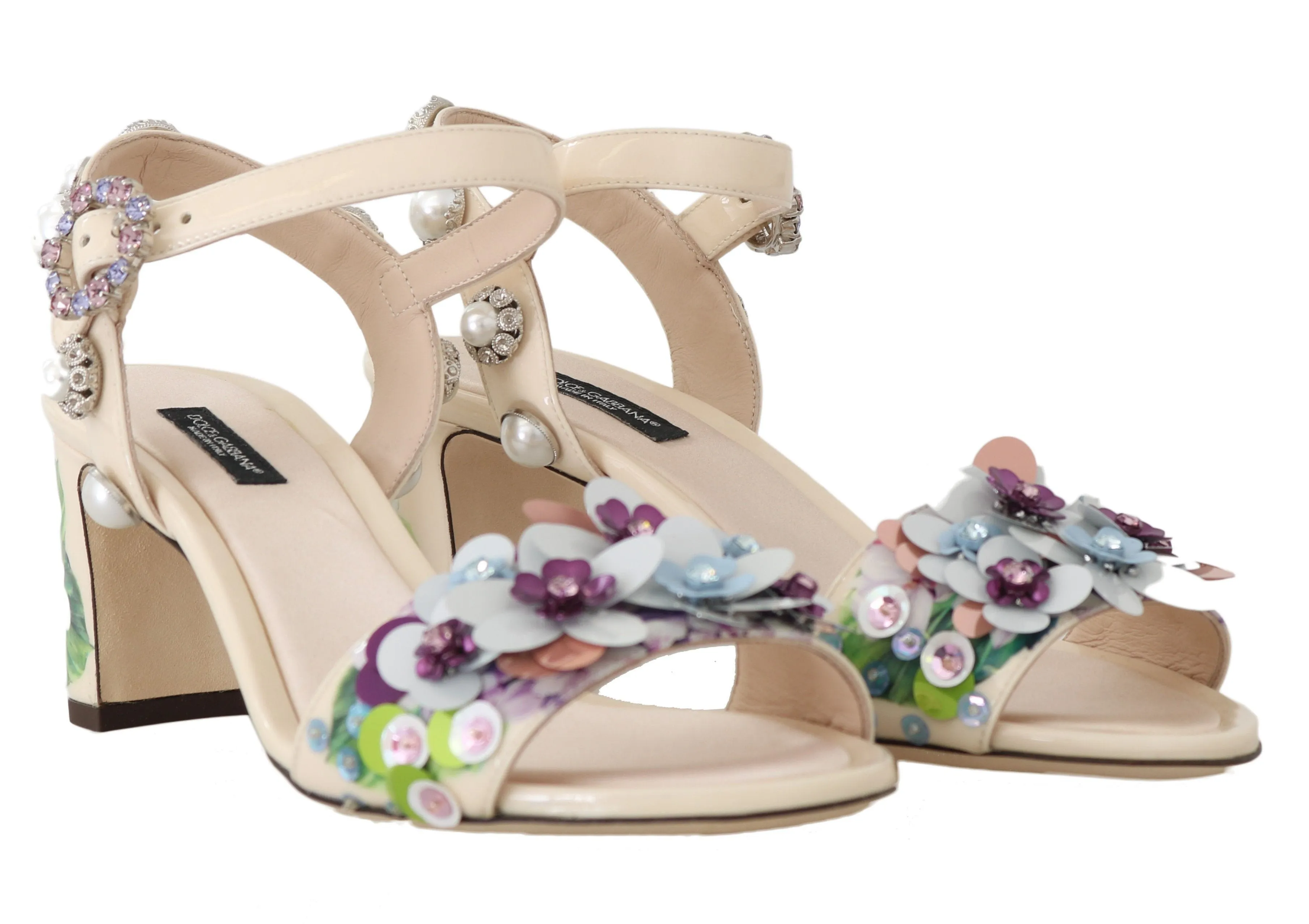 Leather Ortensia Crystal Sandals