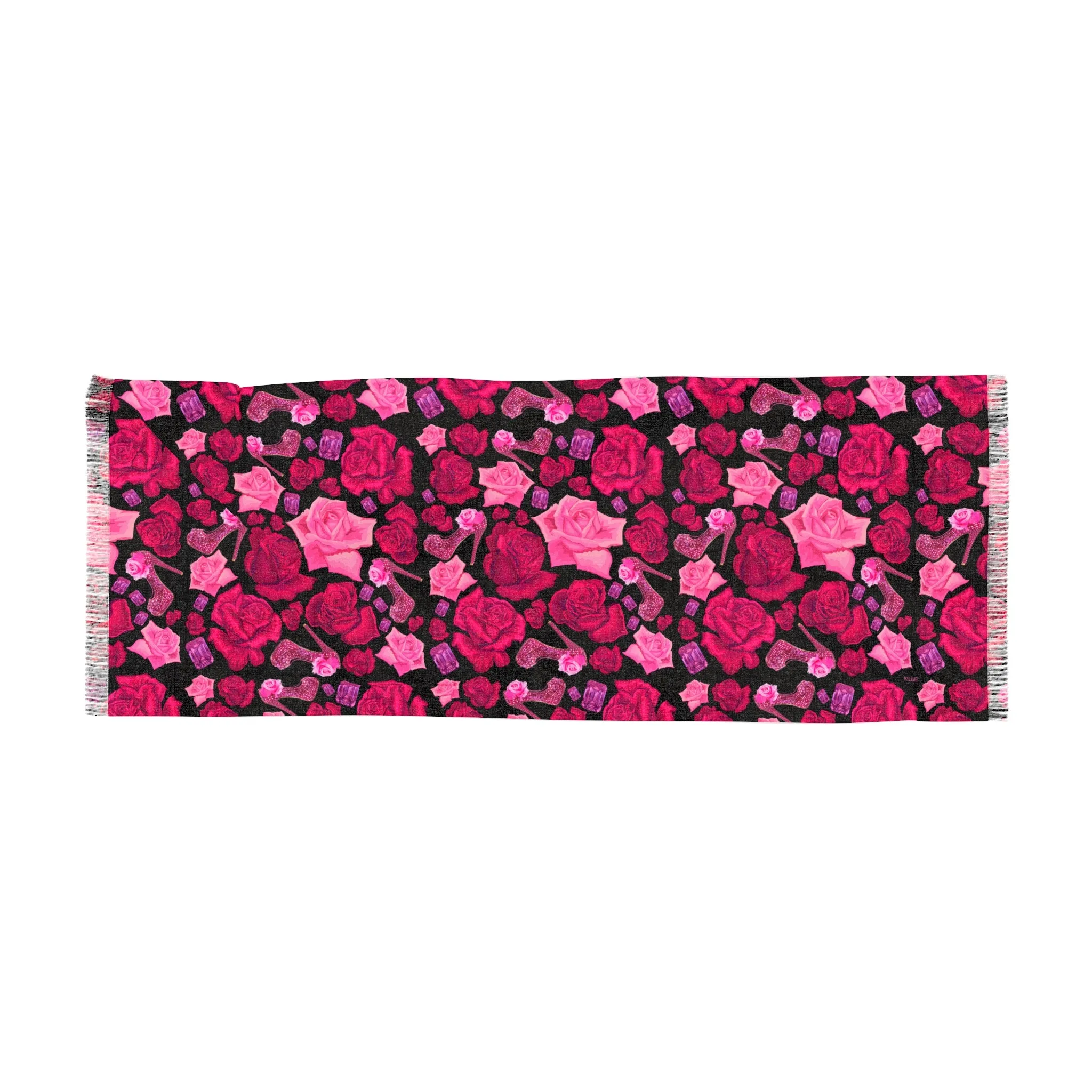 Light Scarf 'Pink Roses'