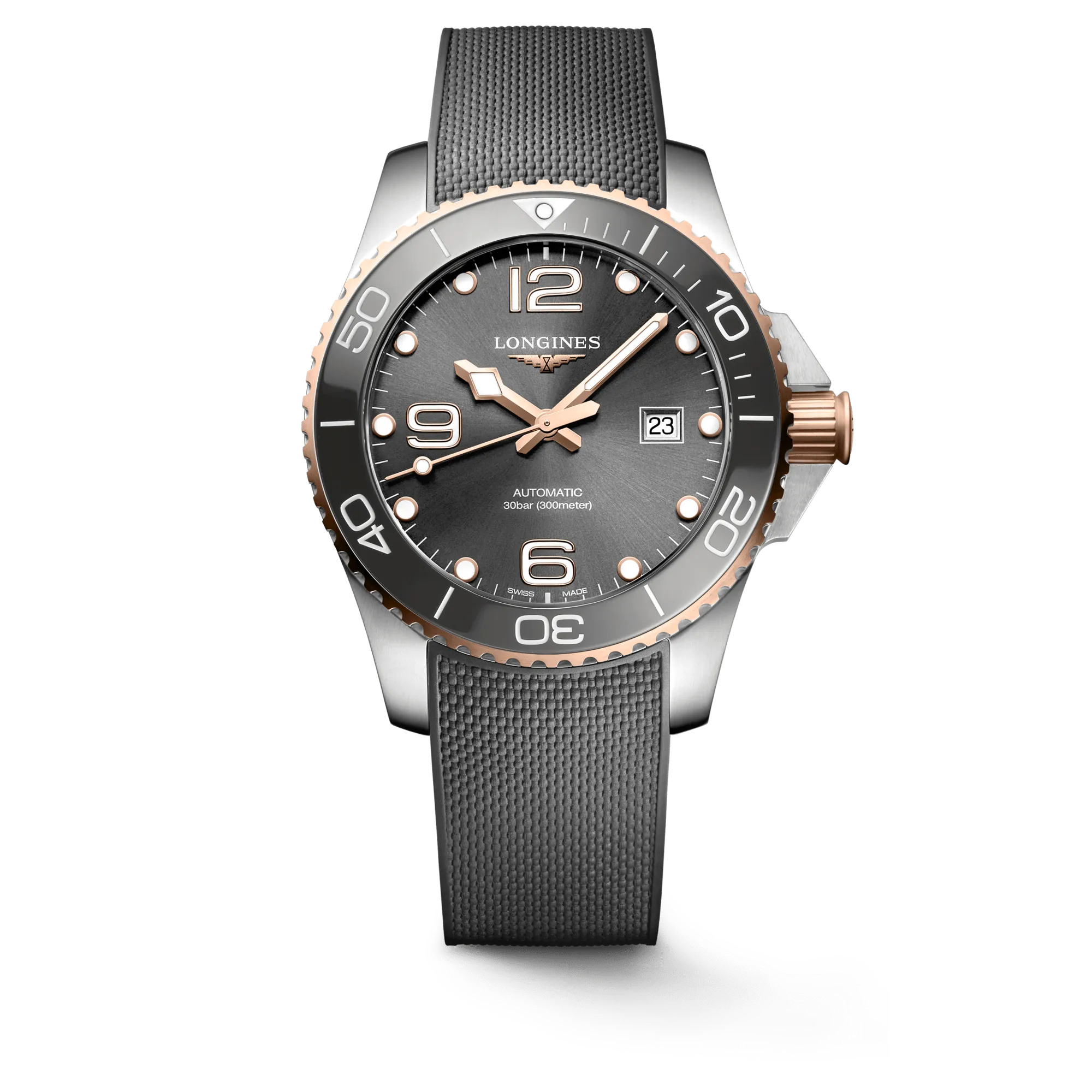 Longines HydroConquest 43mm Rose Gold-Grey Men's Watch L37823789
