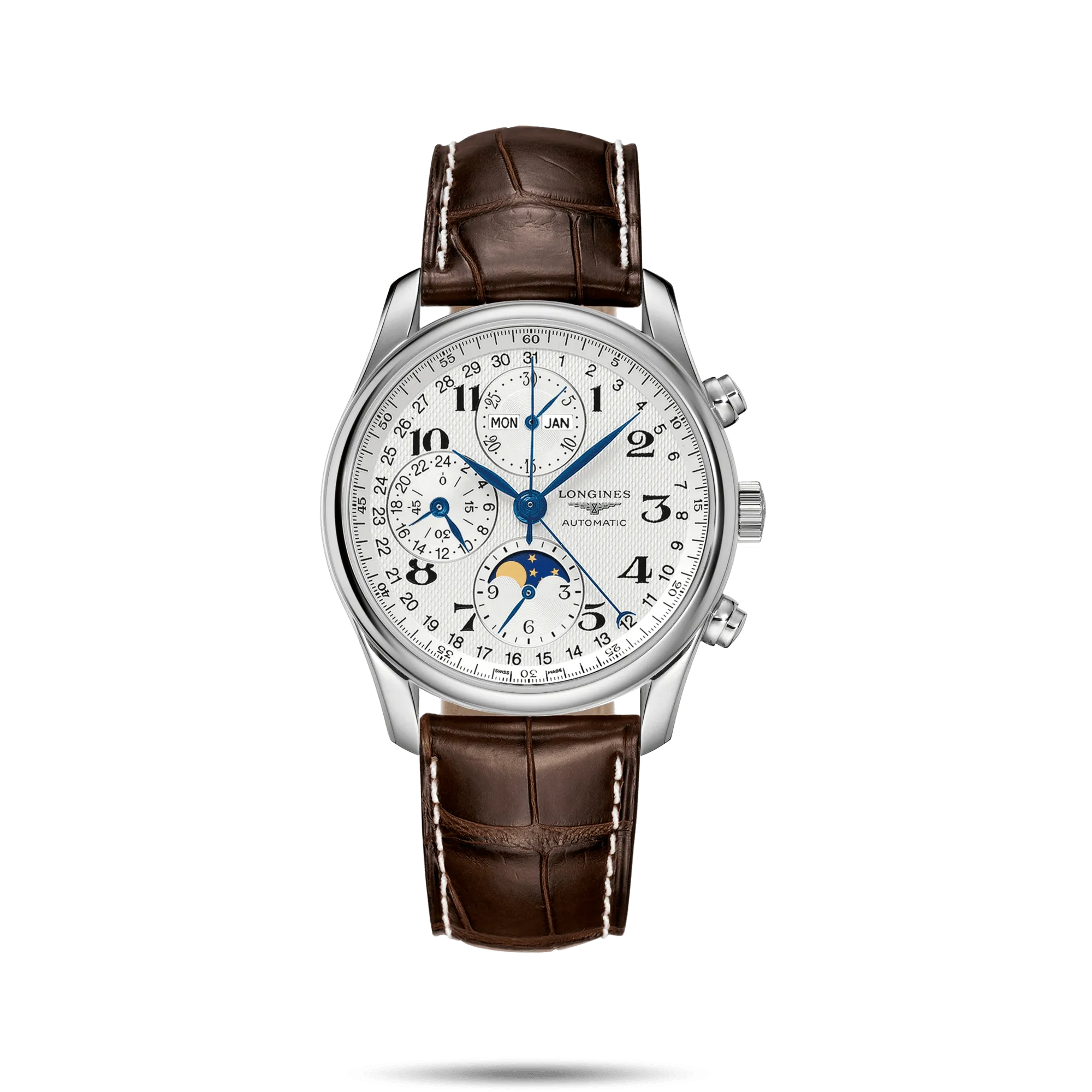 Longines Master Collection 40mm Automatic Chronograph Brown Strap Men's Watch L26734783