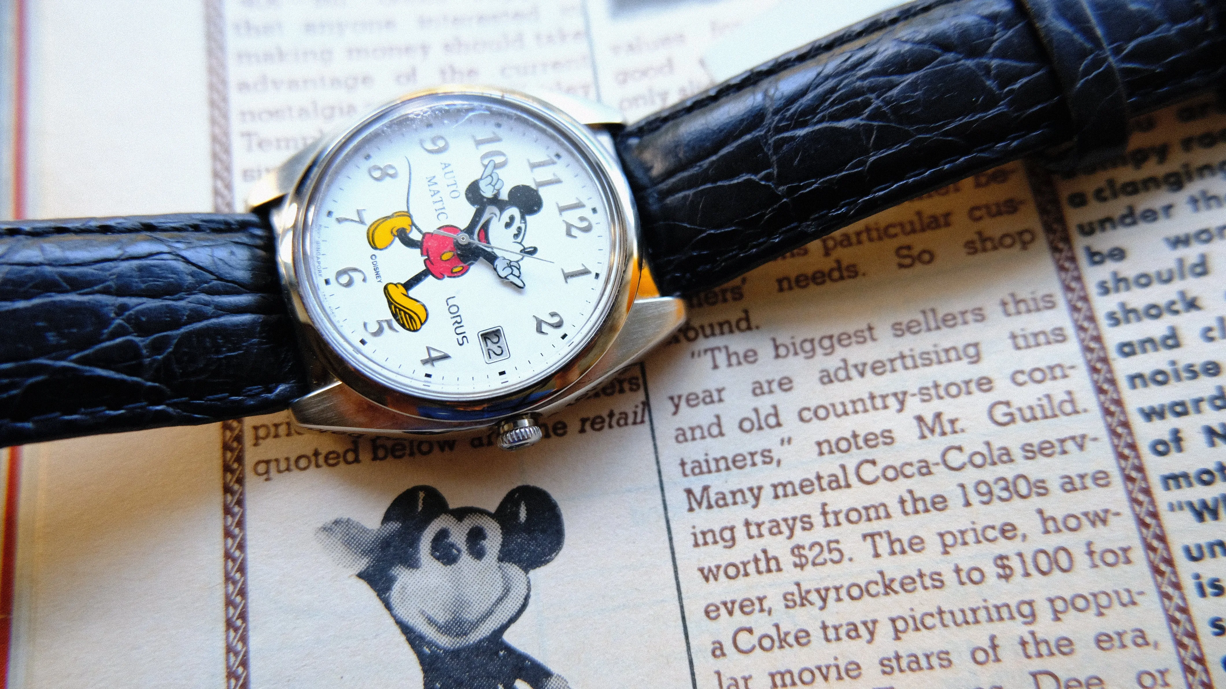 Lorus By Seiko Disney Mickey Mouse Automatic Wristwatch Y621-6050 A1