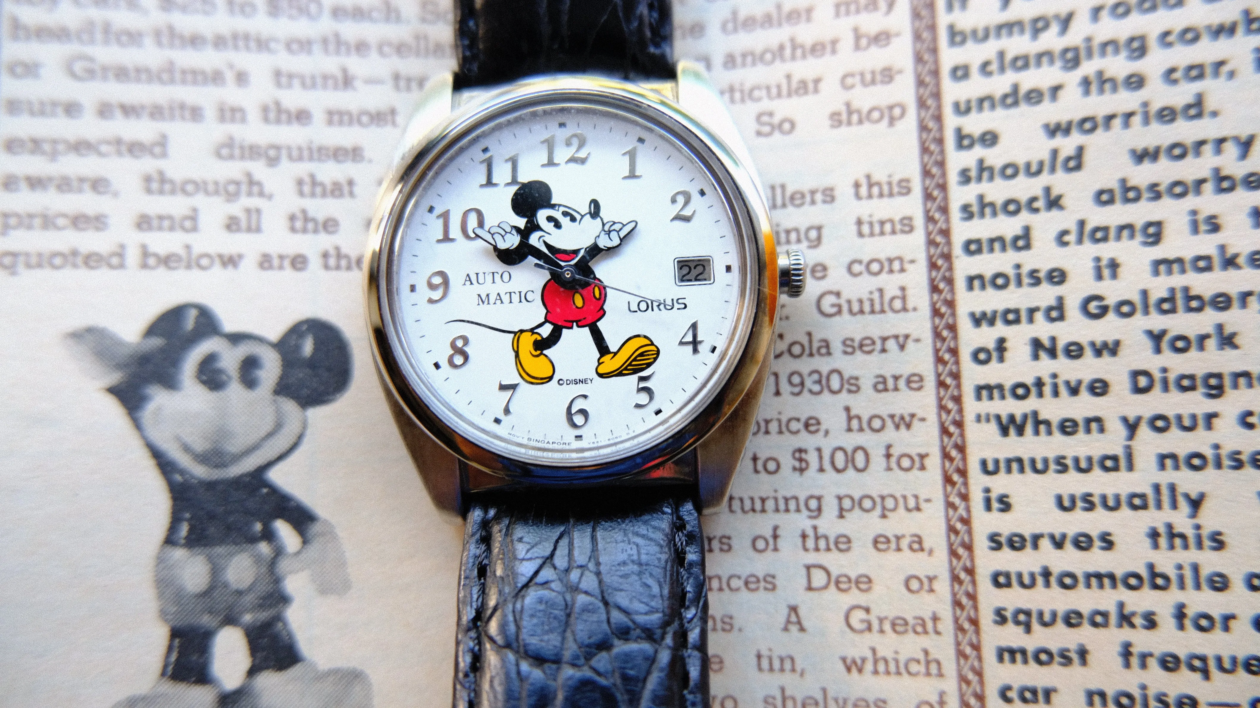 Lorus By Seiko Disney Mickey Mouse Automatic Wristwatch Y621-6050 A1
