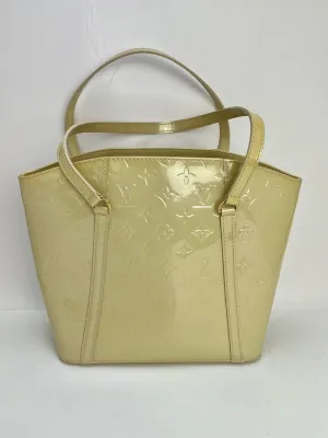 LOUIS VUITTON Monogram White Cream Vernis Avalon MM Tote Hand Shoulder Bag