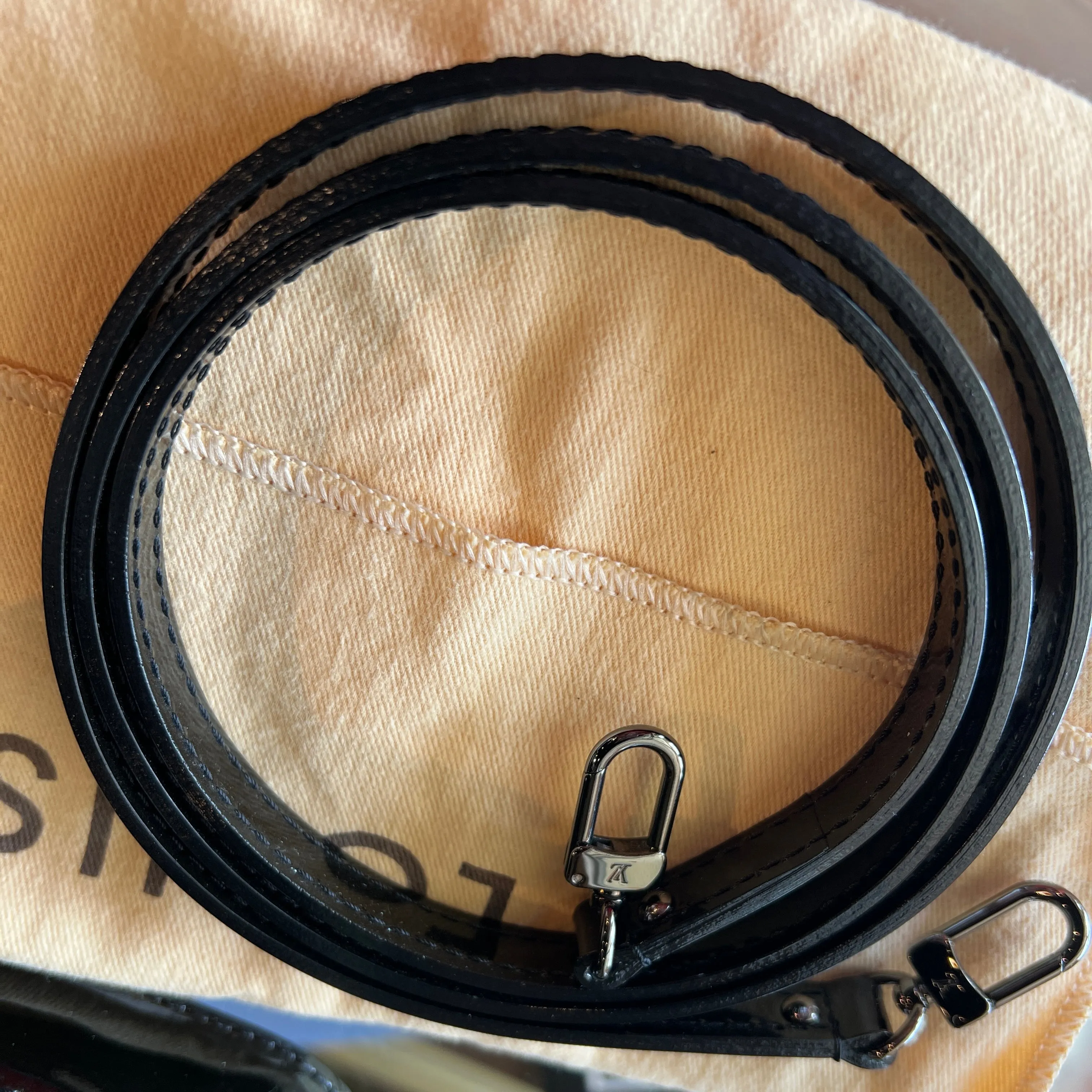 LOUIS VUITTON Noir Magnetique Vernis Alma BB Handbag