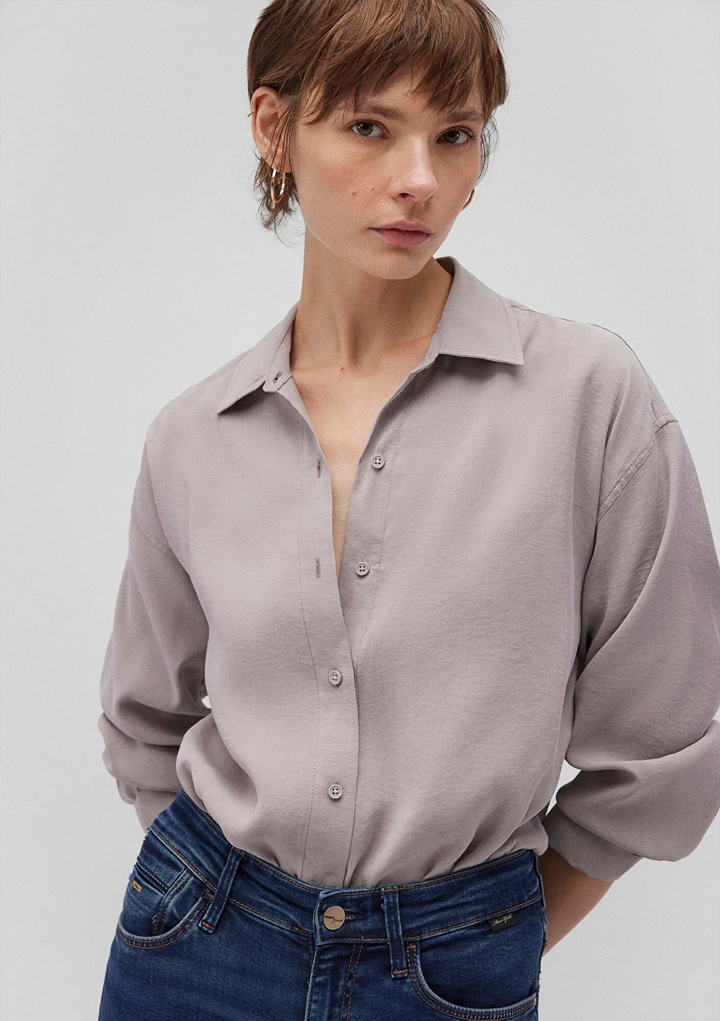 Lux Touch Grey Modal Shirt