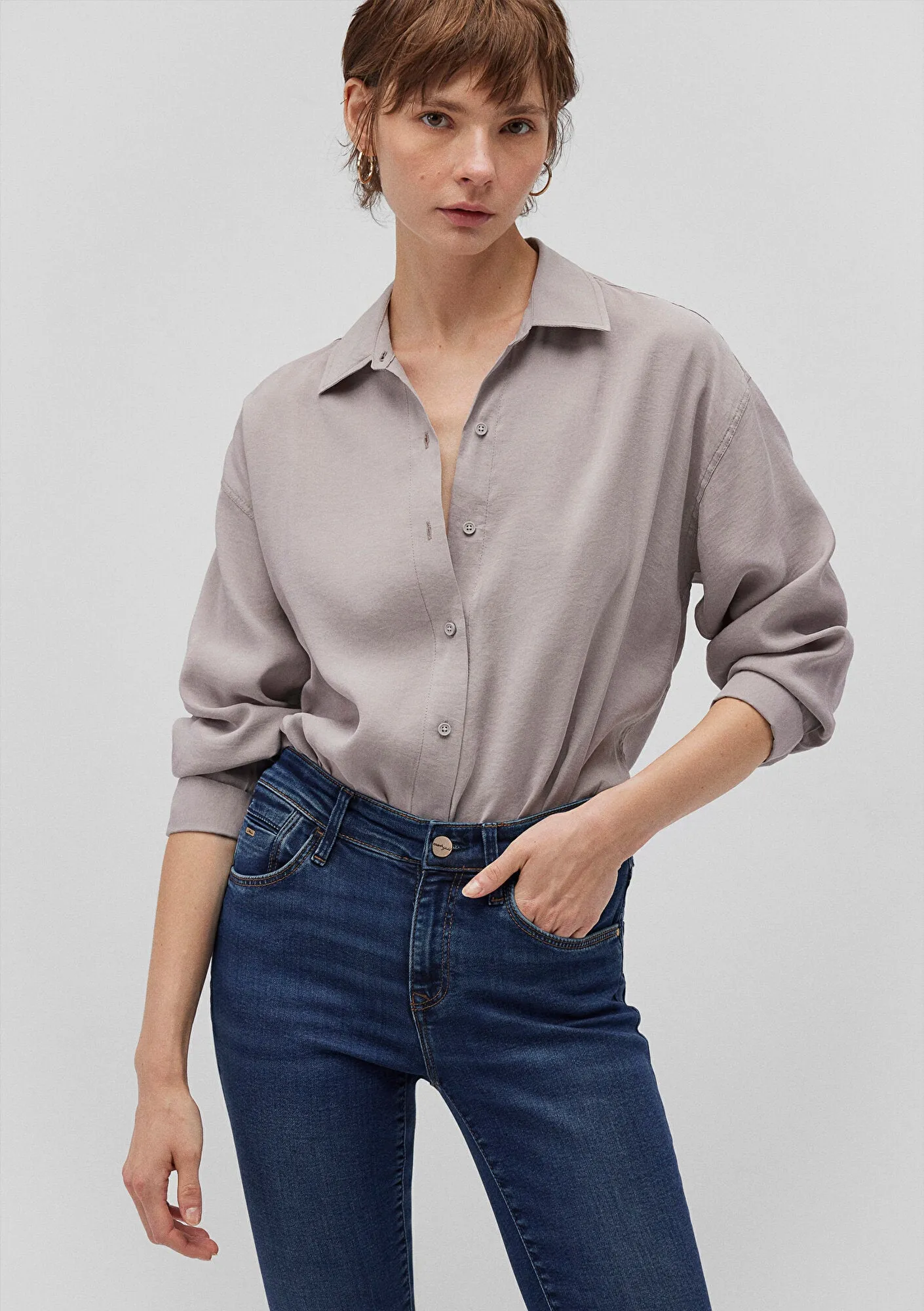Lux Touch Grey Modal Shirt