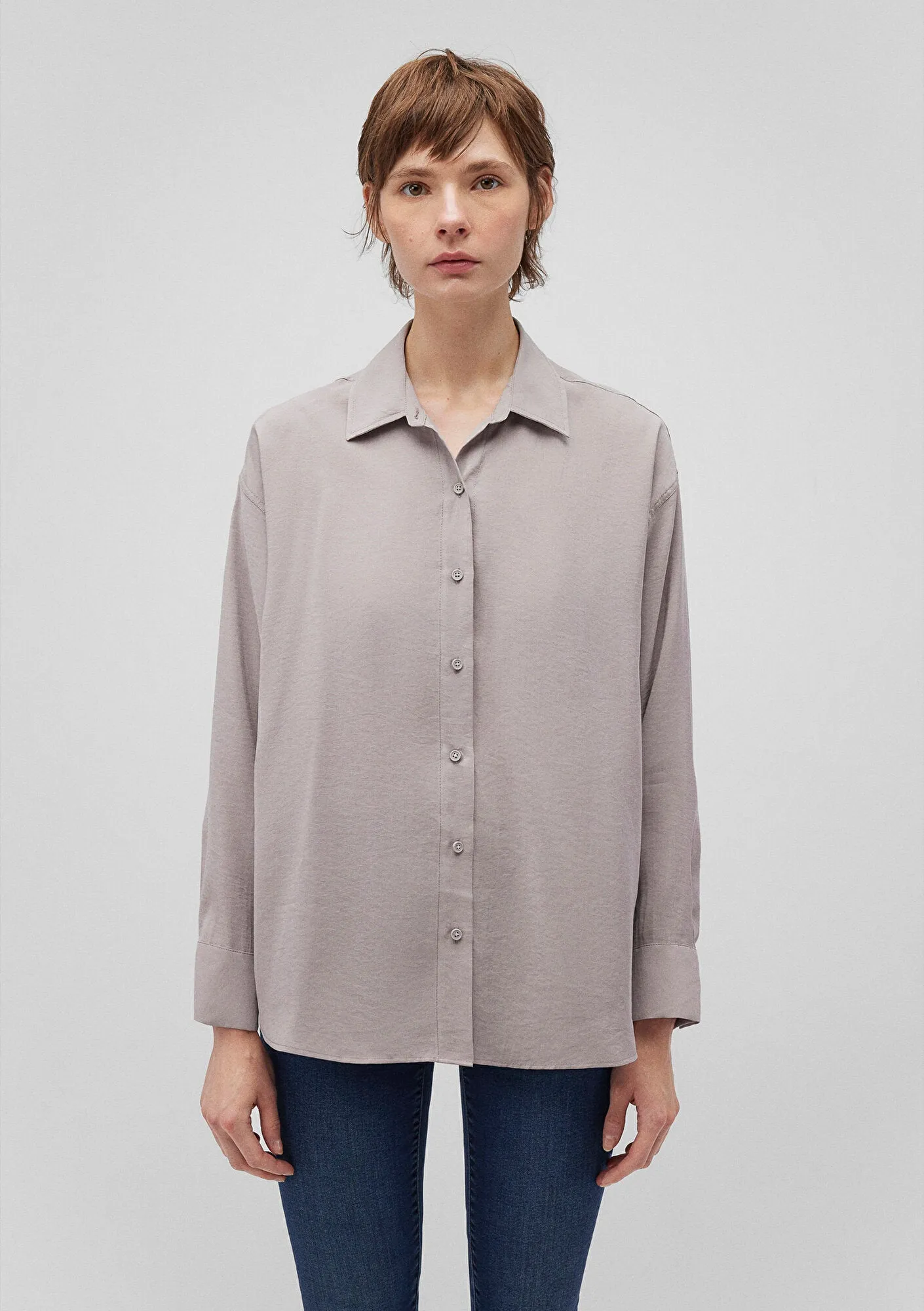 Lux Touch Grey Modal Shirt