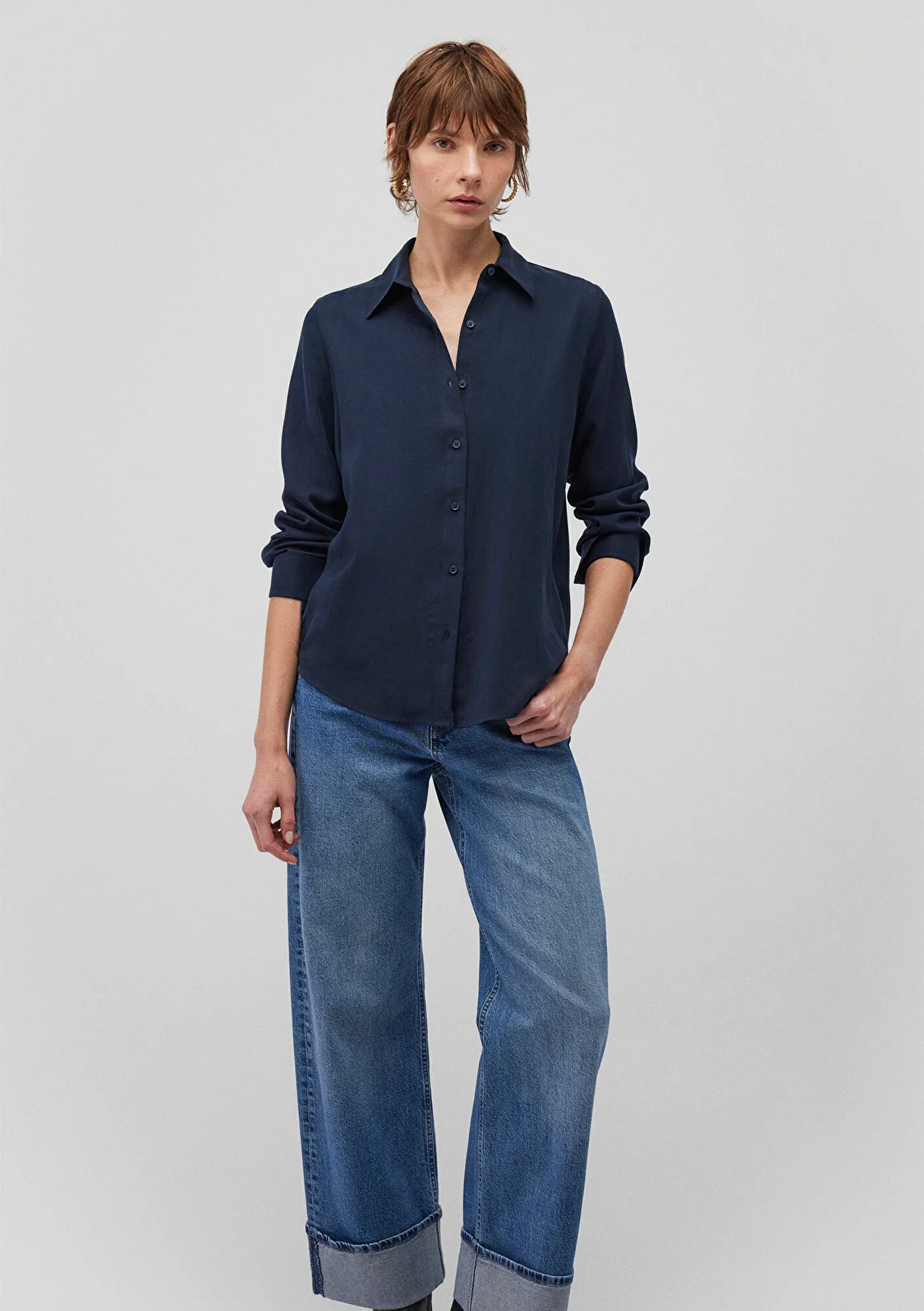 Lux Touch Navy Modal Shirt