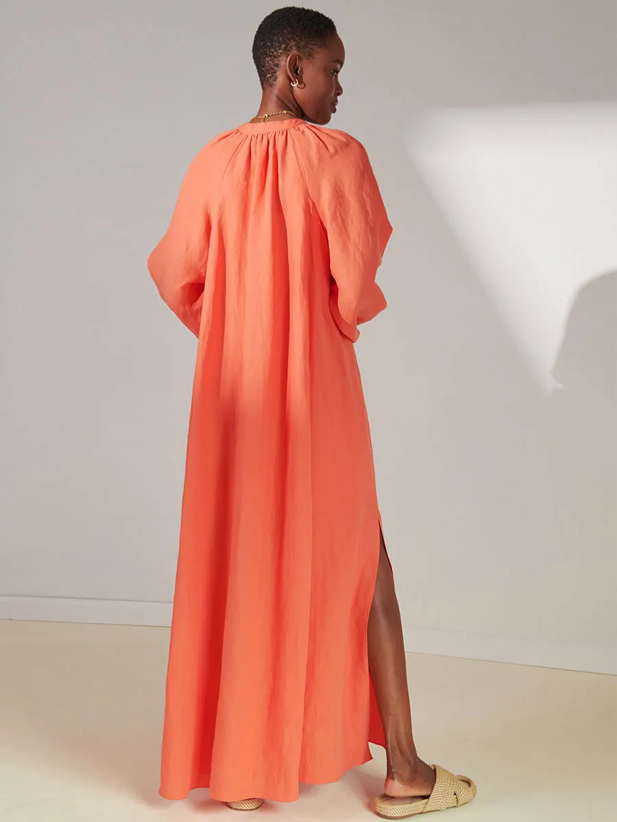 MAKEDA | Button Up Dress
