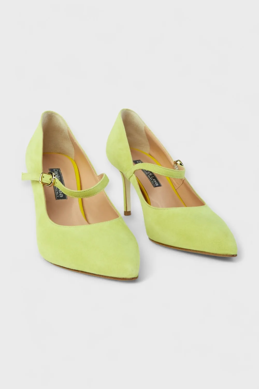 Mary Jane Green Suede Pumps
