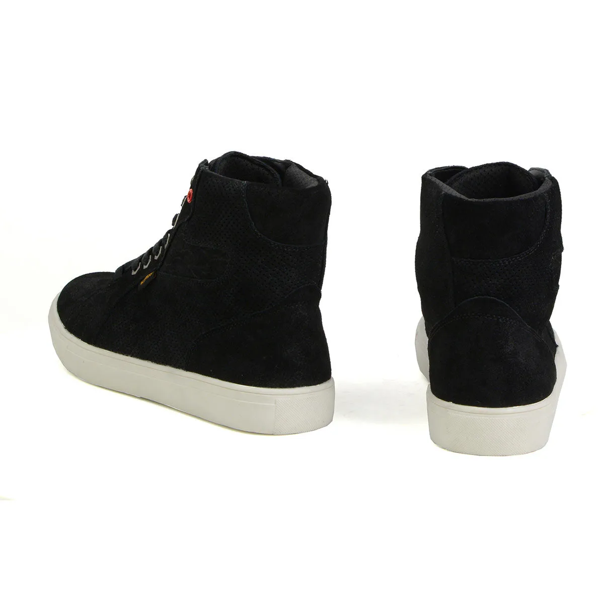 MBM9155 Men's Black Suede Reinforced Street Riding Waterproof Shoes with Ankle Support