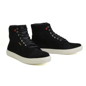 MBM9155 Men's Black Suede Reinforced Street Riding Waterproof Shoes with Ankle Support