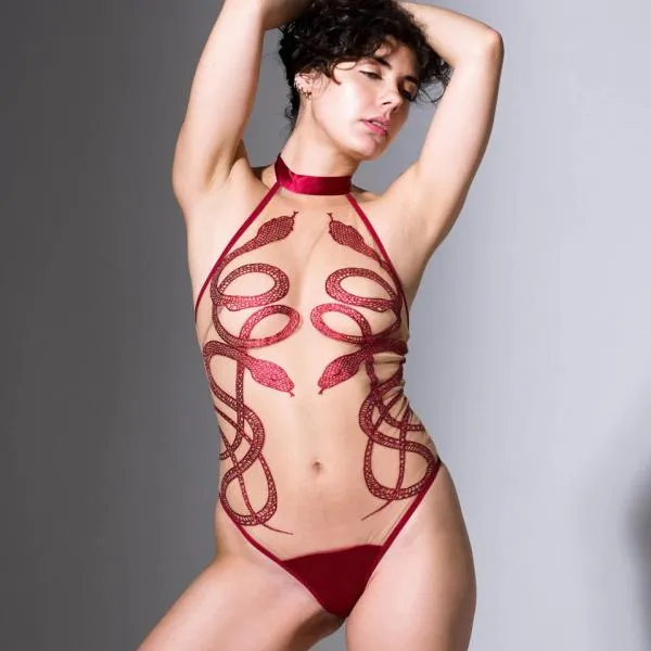 Medusa Bodysuit - Ox Blood/Butterscotch -