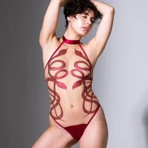 Medusa Bodysuit - Ox Blood/Butterscotch -