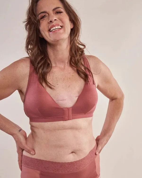 Melissa Mastectomy Pocketed Bra - Dusty Rose
