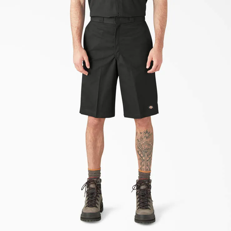 Men's Dickies Loose Fit Flat Front Work Shorts 13" 42283 -Black