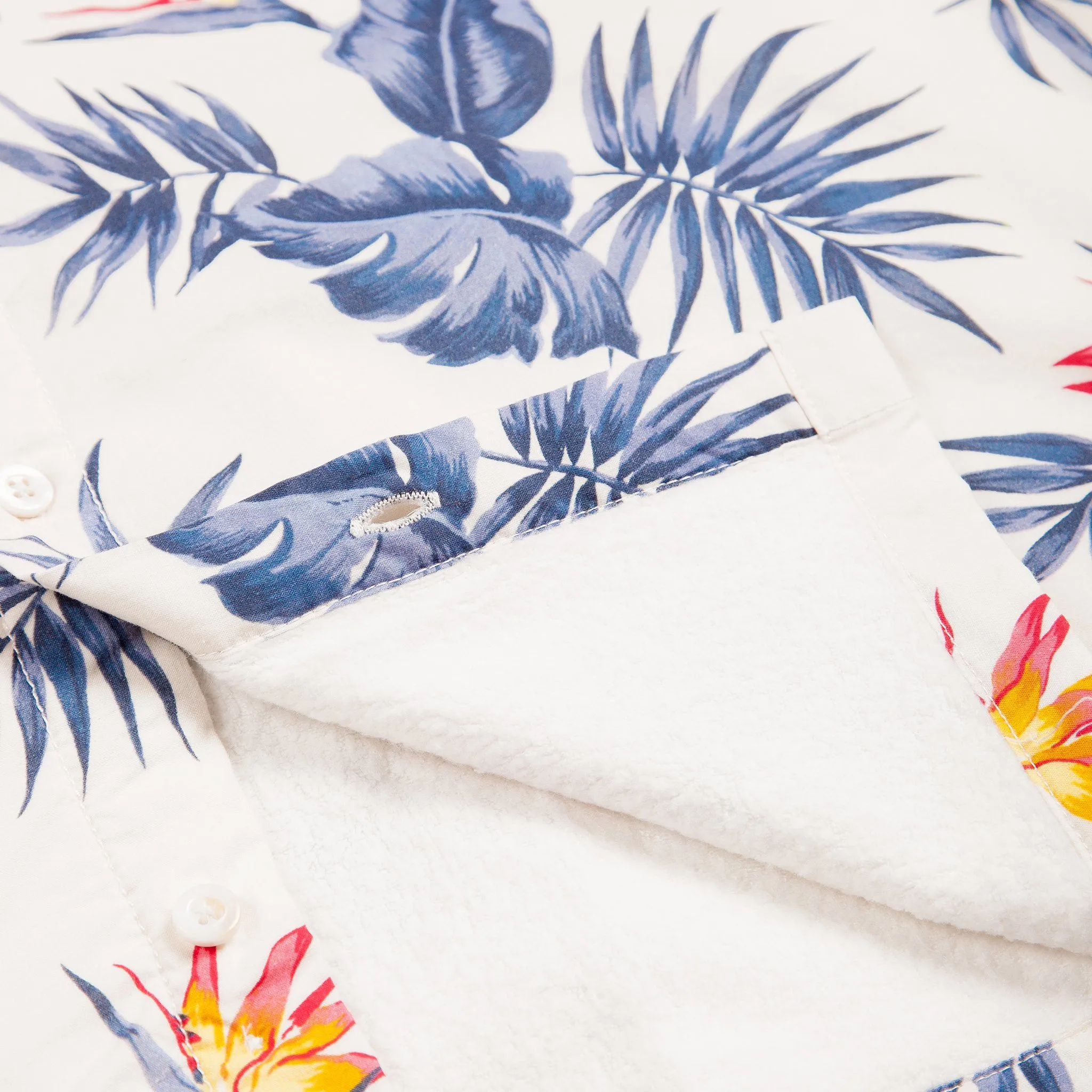 Men's High Water Shirt -  Bird of Paradise, White Sand