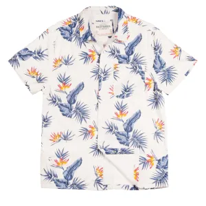 Men's High Water Shirt -  Bird of Paradise, White Sand