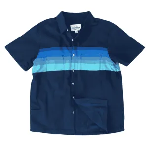 Men’s High Water Shirt - Horizon Stripe, Deep Water