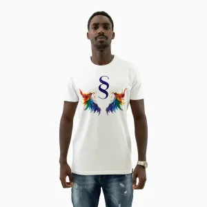Men's Wings Graphic White T Shirt