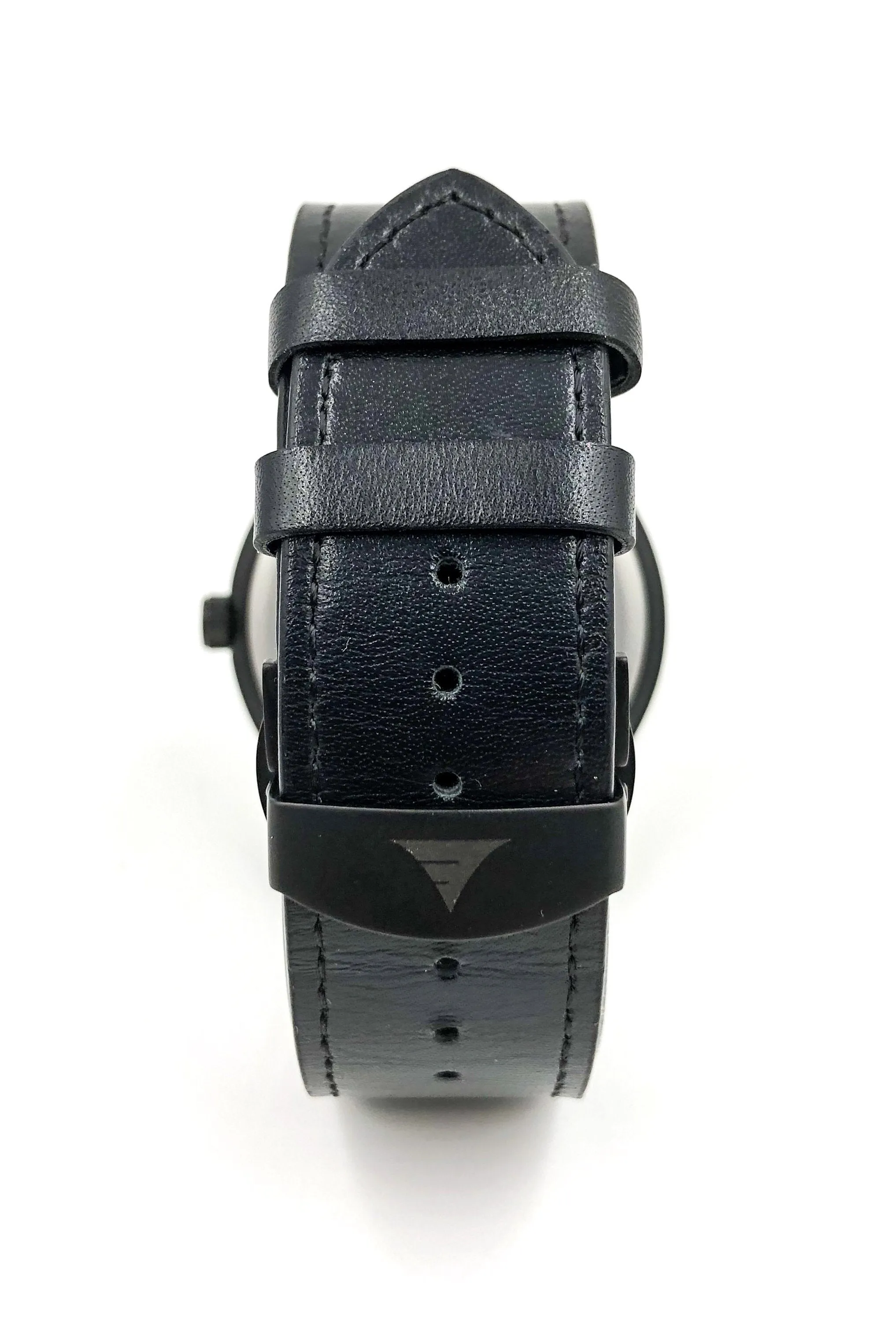 Mens Wood Watches | Zebrawood | Black Leather