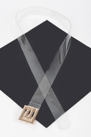 Metal Buckle Vegan Belt
