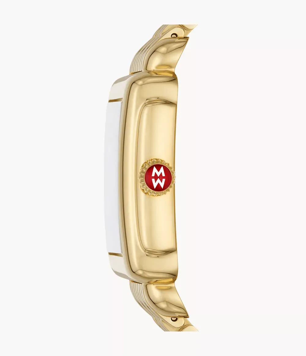 Michele Deco Madison Mid 31mm 18K Gold Diamond Women's Watch MWW06G000014