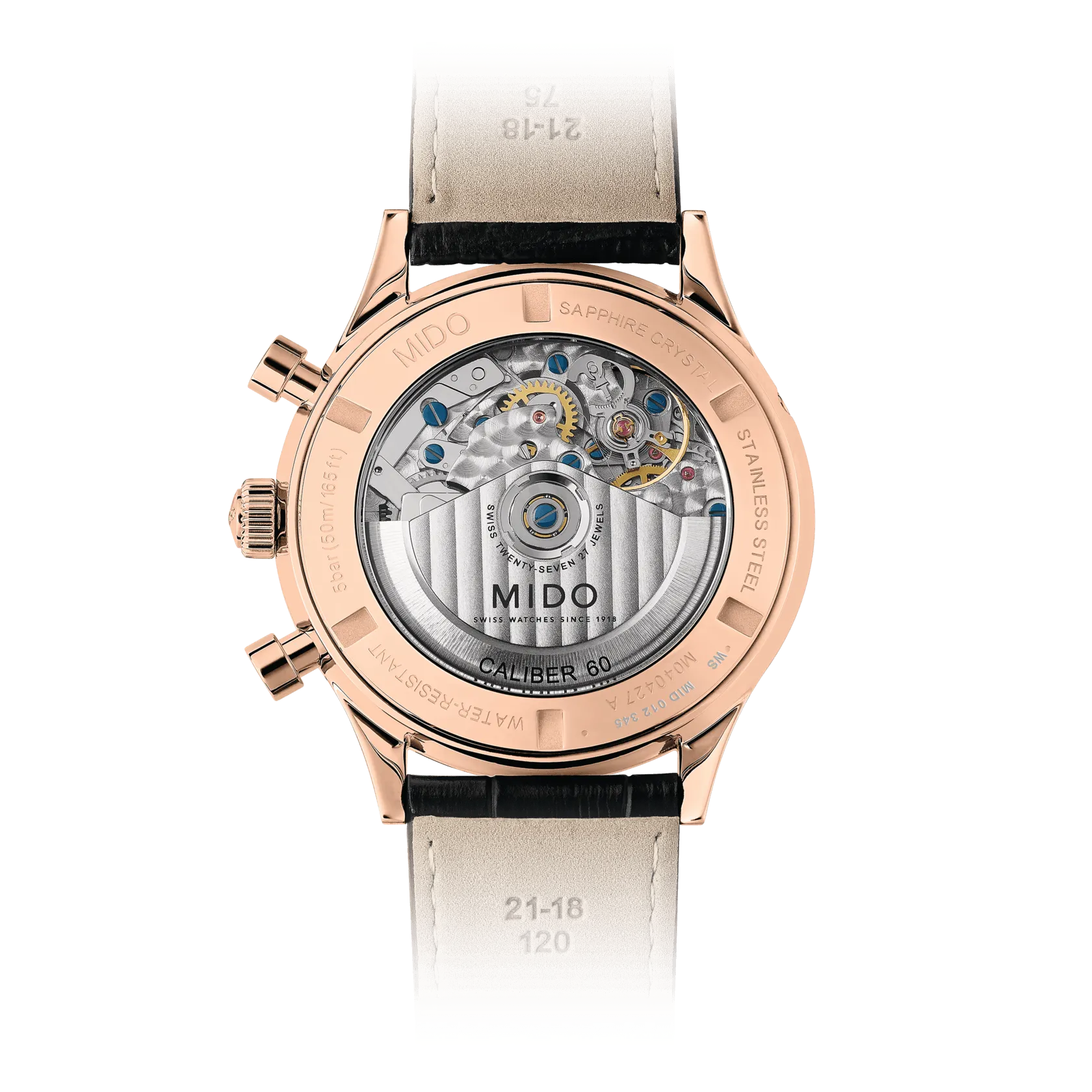 Mido Multifort Patrimony Chronograph Ivory Dial Men's Watch M0404273626200