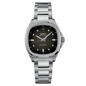 Mido Multifort TV 35mm Grey Dial Steel Unisex Watch M0493071108100