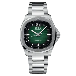 Mido Multifort TV Big Date Green Dial Steel Men's Watch M0495261109100