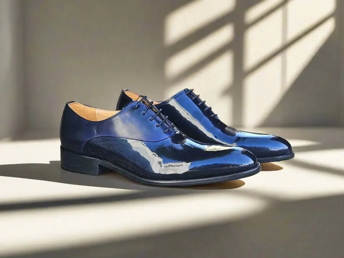 Mix Media Patent Leather Oxford