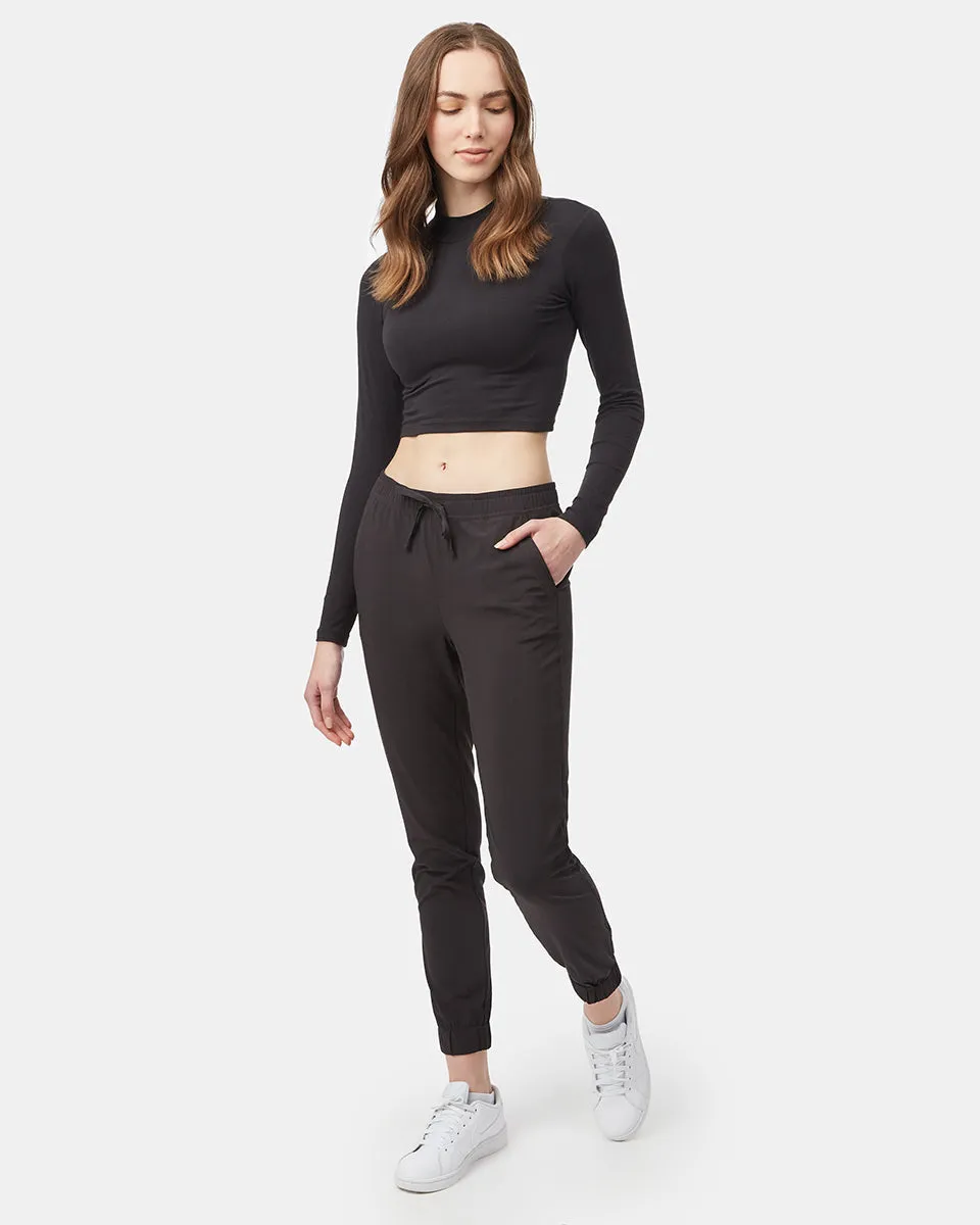 Mockneck Longsleeve Crop