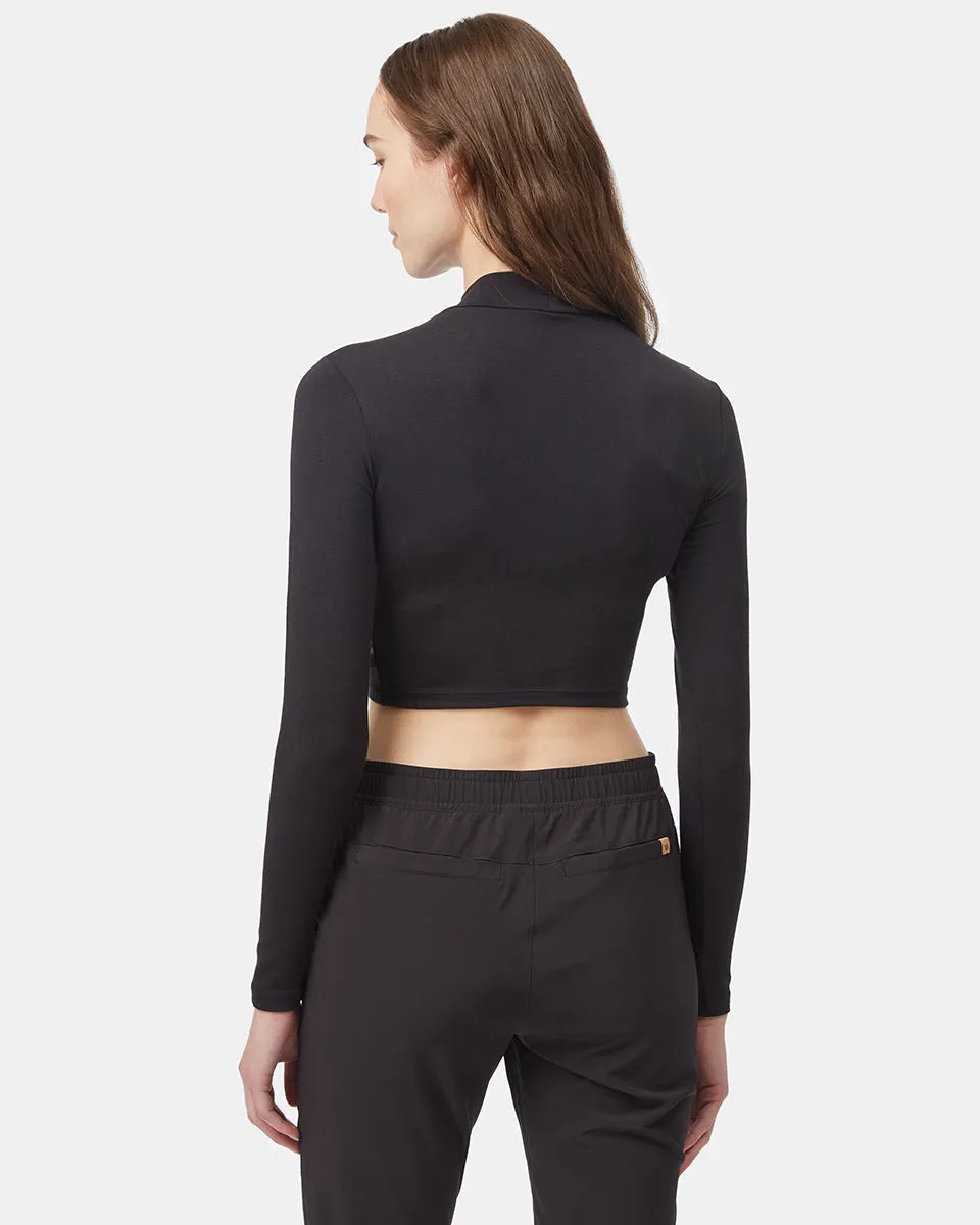 Mockneck Longsleeve Crop