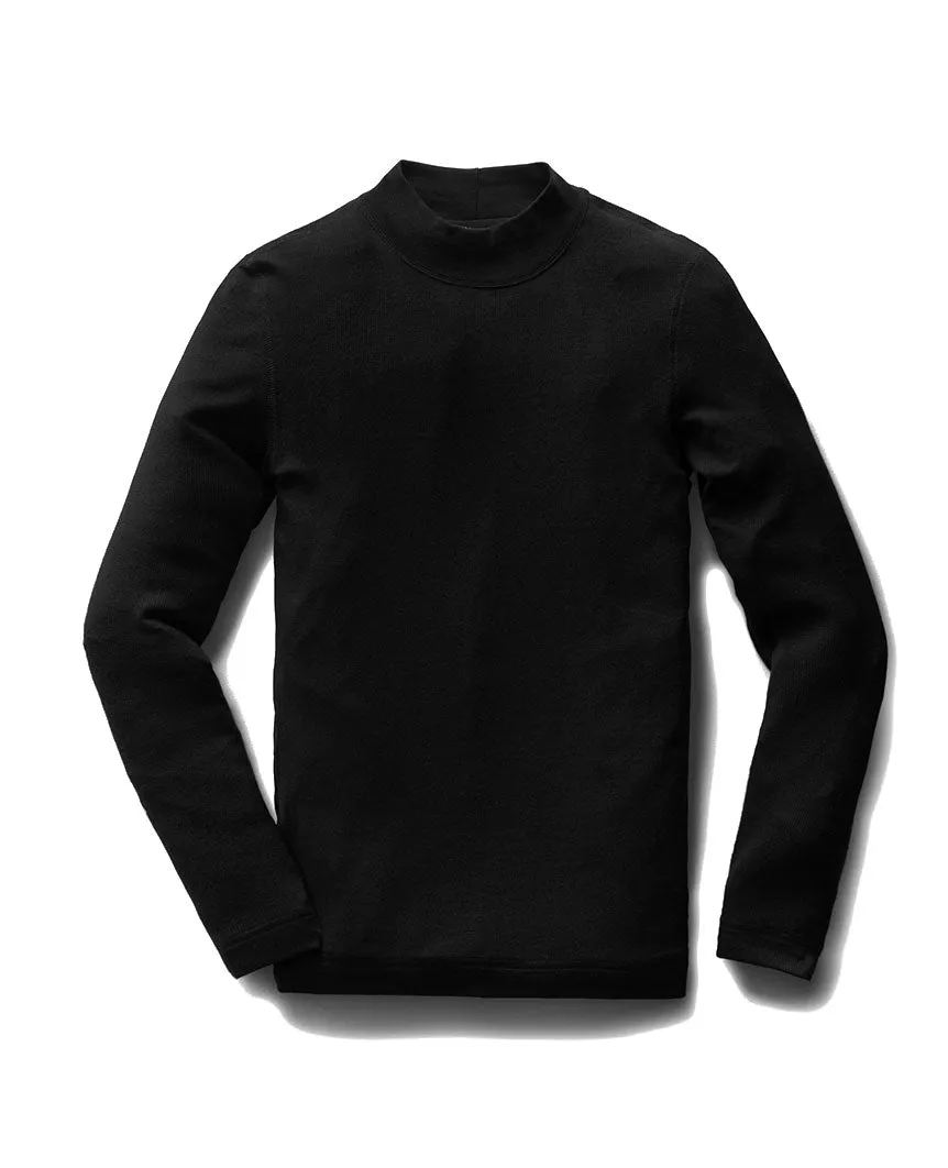 Modal Mockneck Long Sleeve  Womens Black