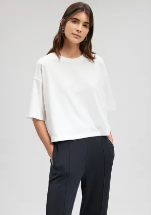 Modal White Basic T-Shirt