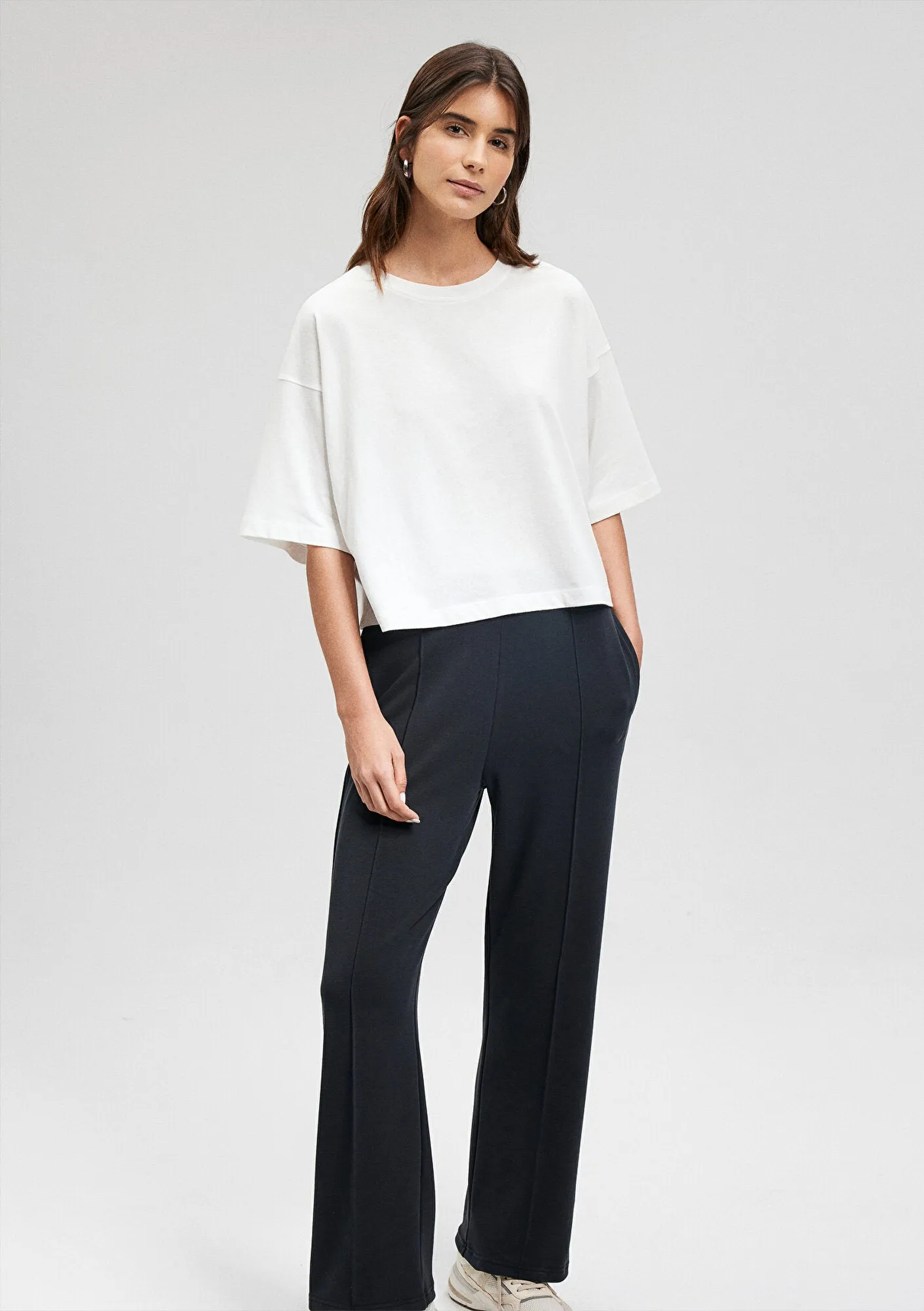 Modal White Basic T-Shirt