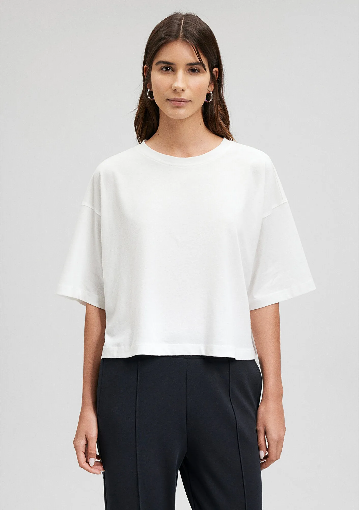 Modal White Basic T-Shirt