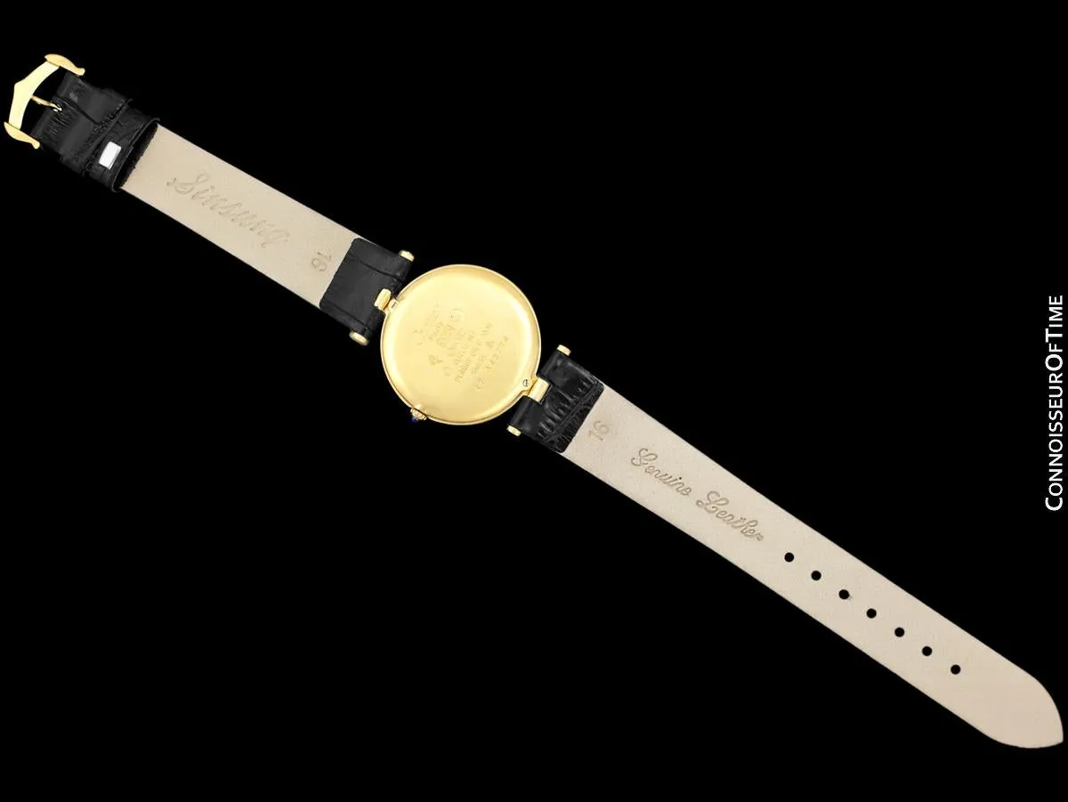 Must De Cartier Vendome Mens Midsize Unisex Vermeil Watch - 18K Gold Over Sterling Silver