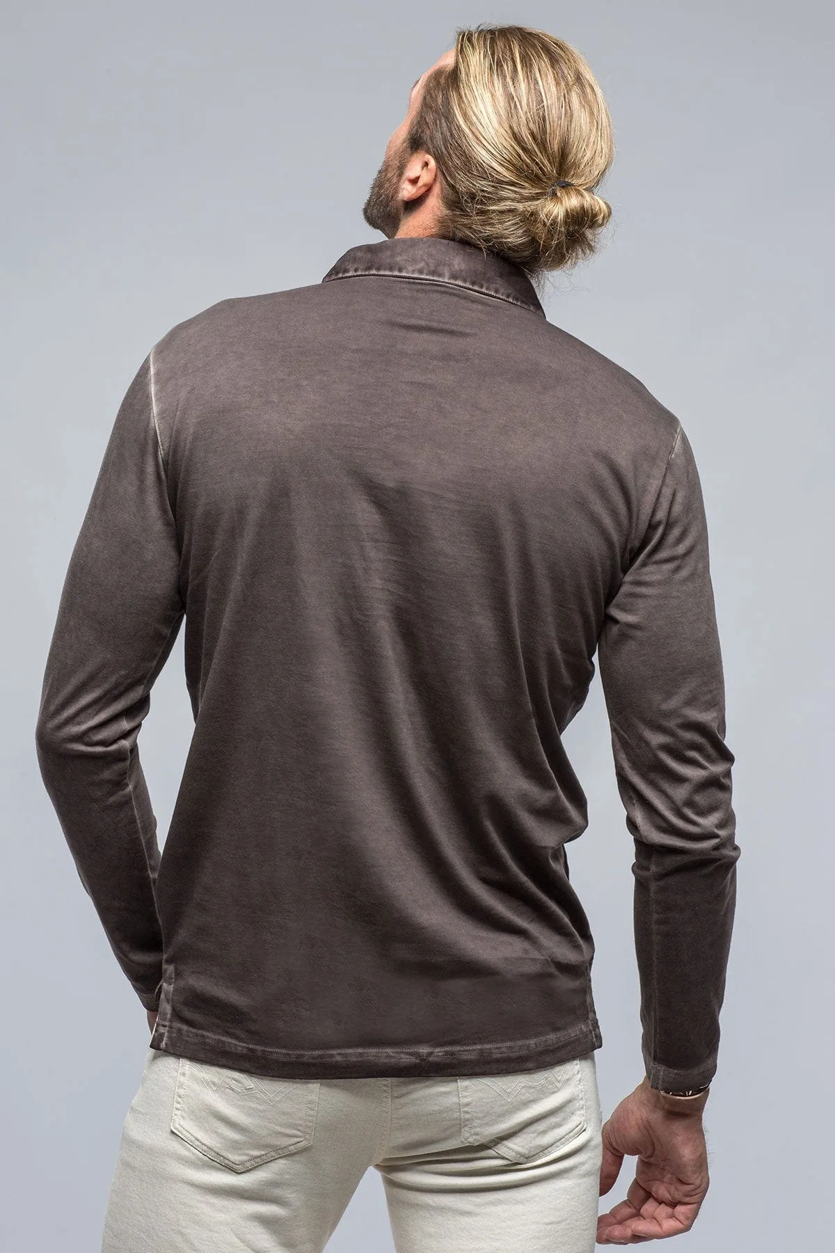 Newport Cotton Polo in Basalt