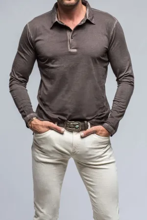 Newport Cotton Polo in Basalt